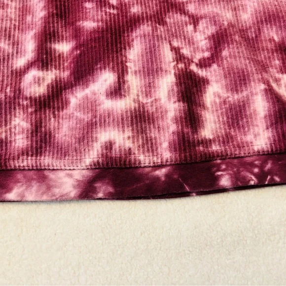 Royce Women's Pink Tie-Dye Long Sleeve Sweatshirts Crop Top Size Medium EUC - Picture 5 of 8
